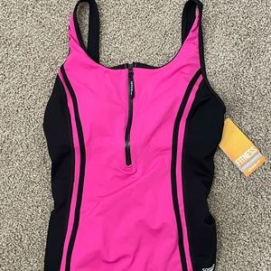 Speedo Sz 16 Endurance 1 pc Front Zip Swimsuit NWT